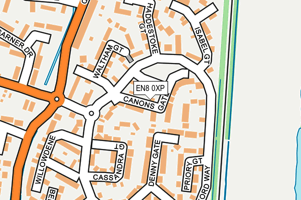 EN8 0XP map - OS OpenMap – Local (Ordnance Survey)