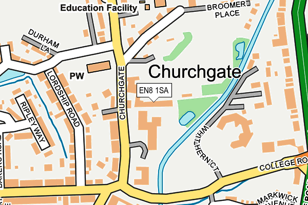 EN8 1SA map - OS OpenMap – Local (Ordnance Survey)