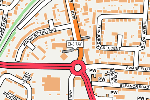 EN8 7AY map - OS OpenMap – Local (Ordnance Survey)