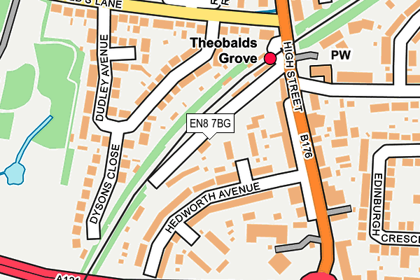 EN8 7BG map - OS OpenMap – Local (Ordnance Survey)