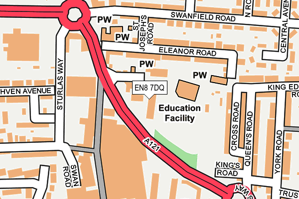 EN8 7DQ map - OS OpenMap – Local (Ordnance Survey)