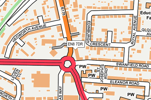 EN8 7DR map - OS OpenMap – Local (Ordnance Survey)