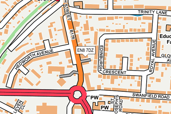 EN8 7DZ map - OS OpenMap – Local (Ordnance Survey)