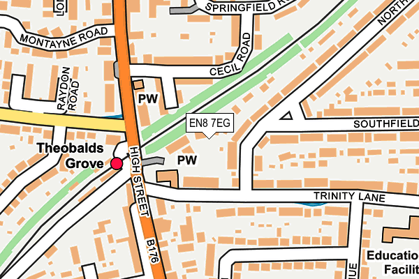 EN8 7EG map - OS OpenMap – Local (Ordnance Survey)