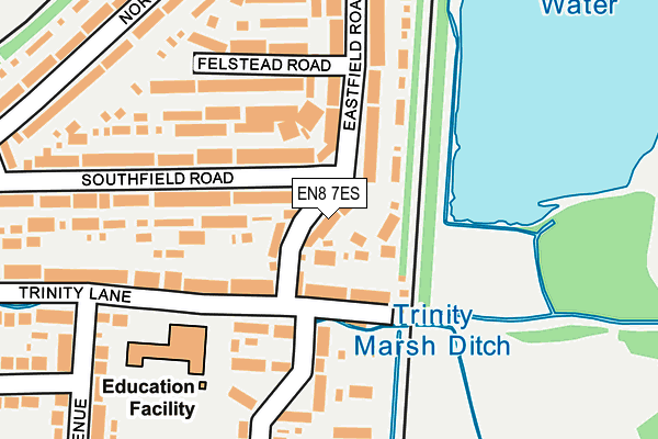 EN8 7ES map - OS OpenMap – Local (Ordnance Survey)