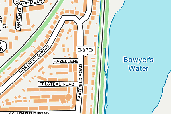 EN8 7EX map - OS OpenMap – Local (Ordnance Survey)