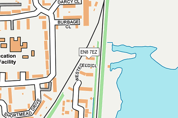 EN8 7EZ map - OS OpenMap – Local (Ordnance Survey)