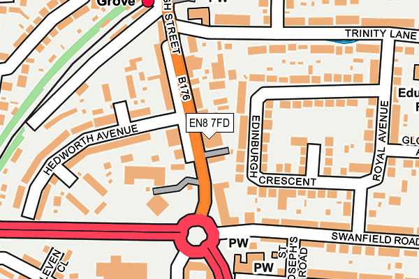 EN8 7FD map - OS OpenMap – Local (Ordnance Survey)