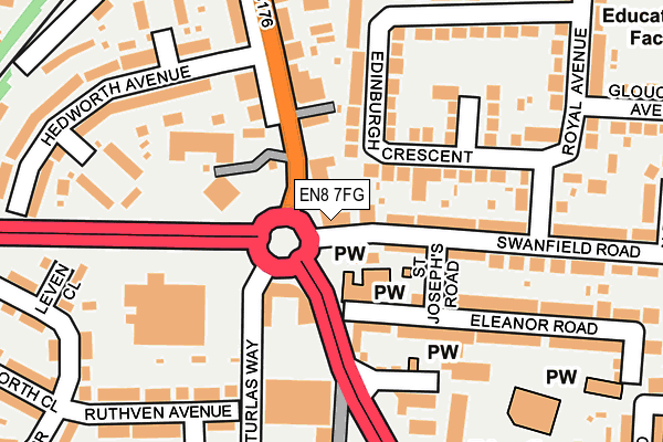 EN8 7FG map - OS OpenMap – Local (Ordnance Survey)