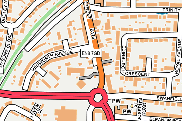 EN8 7GD map - OS OpenMap – Local (Ordnance Survey)