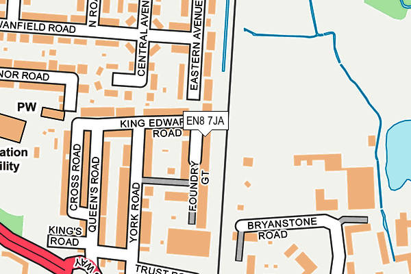 EN8 7JA map - OS OpenMap – Local (Ordnance Survey)
