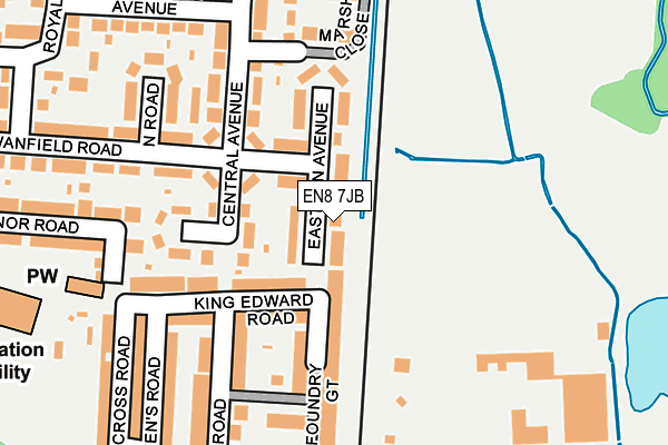 EN8 7JB map - OS OpenMap – Local (Ordnance Survey)