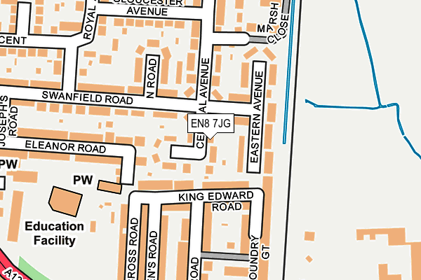 EN8 7JG map - OS OpenMap – Local (Ordnance Survey)