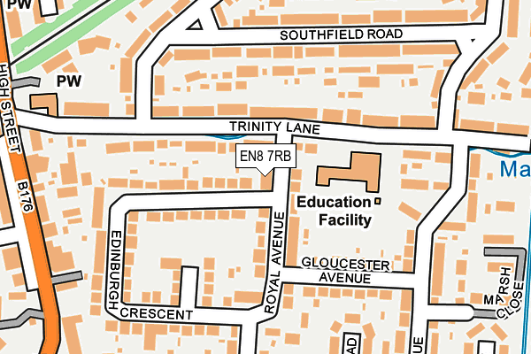 EN8 7RB map - OS OpenMap – Local (Ordnance Survey)