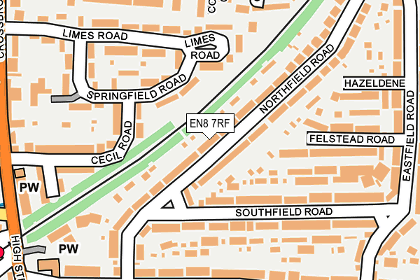 EN8 7RF map - OS OpenMap – Local (Ordnance Survey)
