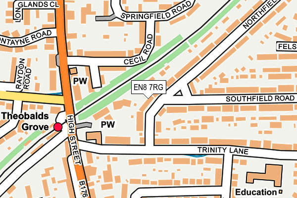EN8 7RG map - OS OpenMap – Local (Ordnance Survey)