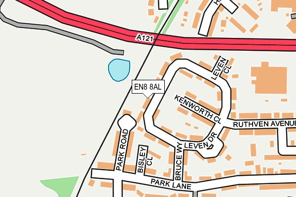 EN8 8AL map - OS OpenMap – Local (Ordnance Survey)
