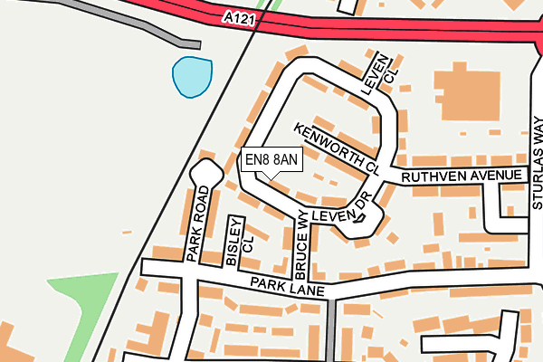 EN8 8AN map - OS OpenMap – Local (Ordnance Survey)