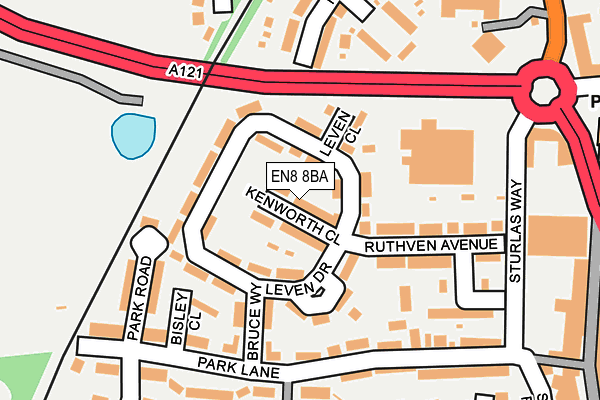 EN8 8BA map - OS OpenMap – Local (Ordnance Survey)
