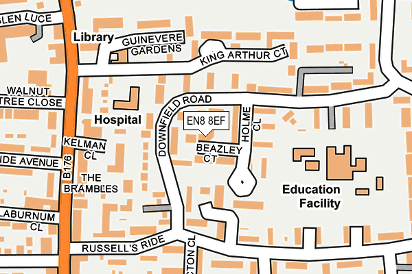 EN8 8EF map - OS OpenMap – Local (Ordnance Survey)