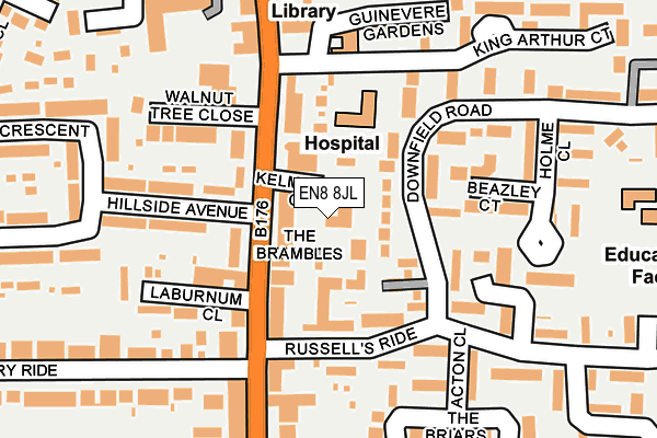 EN8 8JL map - OS OpenMap – Local (Ordnance Survey)