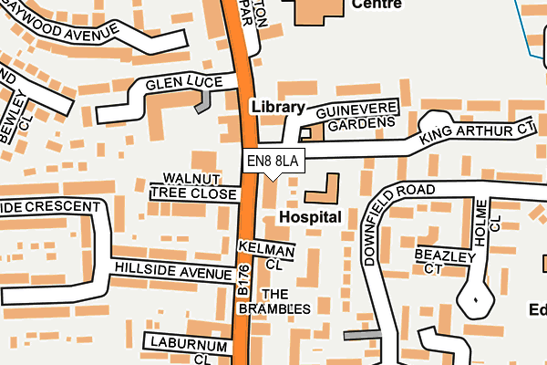 EN8 8LA map - OS OpenMap – Local (Ordnance Survey)