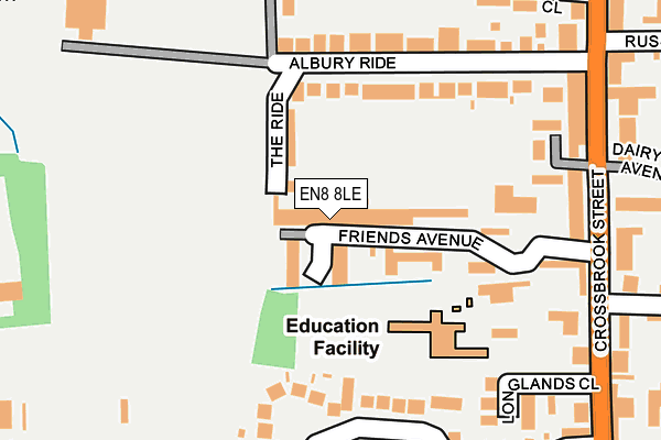 EN8 8LE map - OS OpenMap – Local (Ordnance Survey)