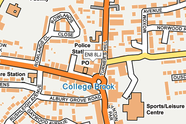 EN8 8LJ map - OS OpenMap – Local (Ordnance Survey)
