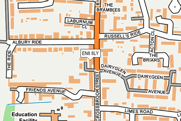 EN8 8LY map - OS OpenMap – Local (Ordnance Survey)