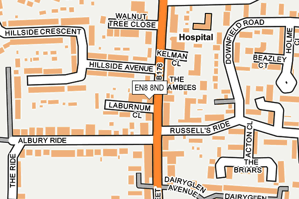 EN8 8ND map - OS OpenMap – Local (Ordnance Survey)