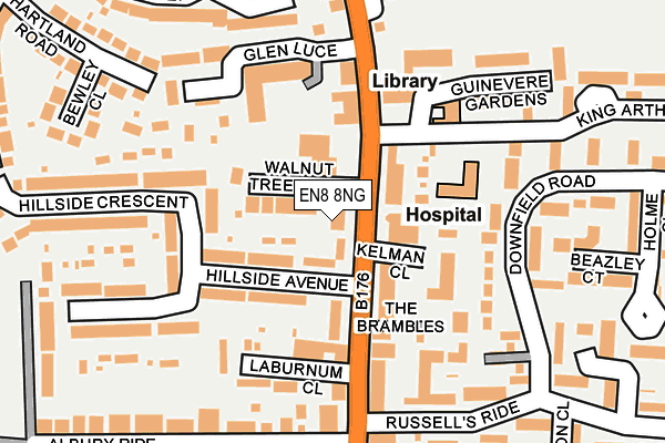 EN8 8NG map - OS OpenMap – Local (Ordnance Survey)