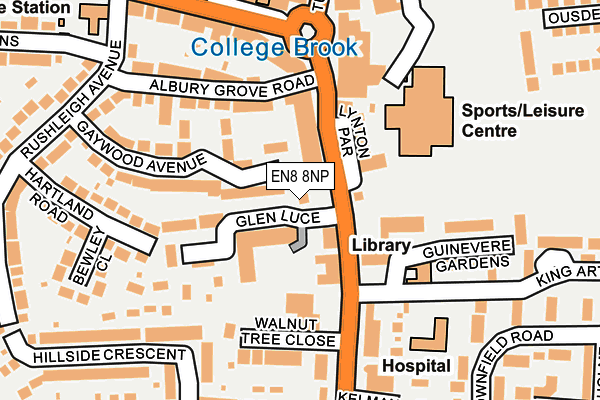 EN8 8NP map - OS OpenMap – Local (Ordnance Survey)