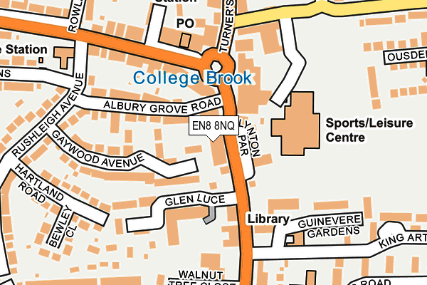 EN8 8NQ map - OS OpenMap – Local (Ordnance Survey)