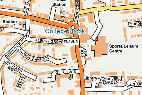 EN8 8NR map - OS OpenMap – Local (Ordnance Survey)