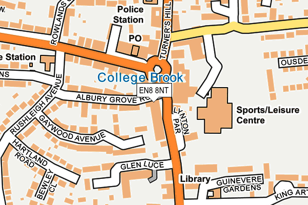 EN8 8NT map - OS OpenMap – Local (Ordnance Survey)