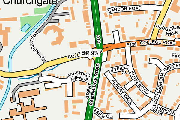 EN8 8PA map - OS OpenMap – Local (Ordnance Survey)