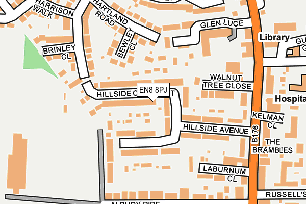 EN8 8PJ map - OS OpenMap – Local (Ordnance Survey)