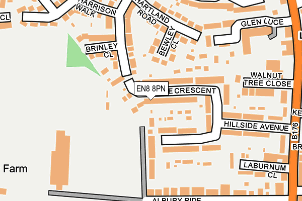 EN8 8PN map - OS OpenMap – Local (Ordnance Survey)