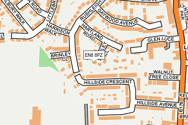 EN8 8PZ map - OS OpenMap – Local (Ordnance Survey)