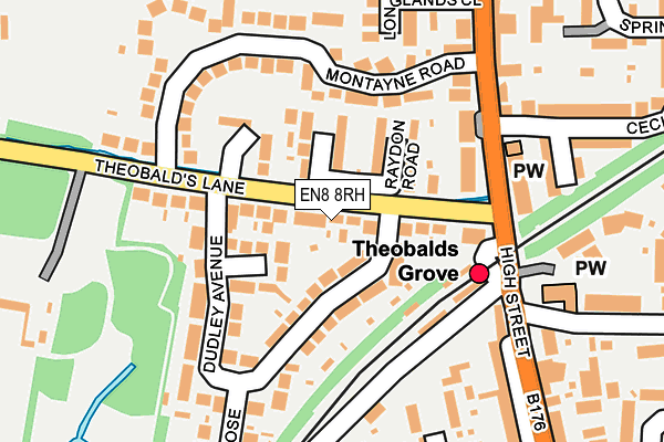 EN8 8RH map - OS OpenMap – Local (Ordnance Survey)