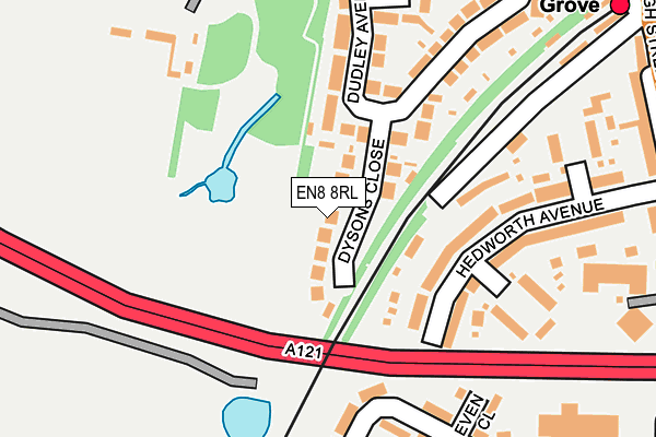 EN8 8RL map - OS OpenMap – Local (Ordnance Survey)