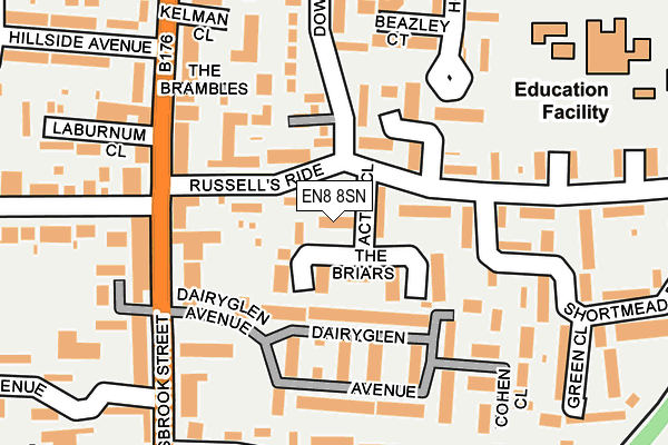 EN8 8SN map - OS OpenMap – Local (Ordnance Survey)