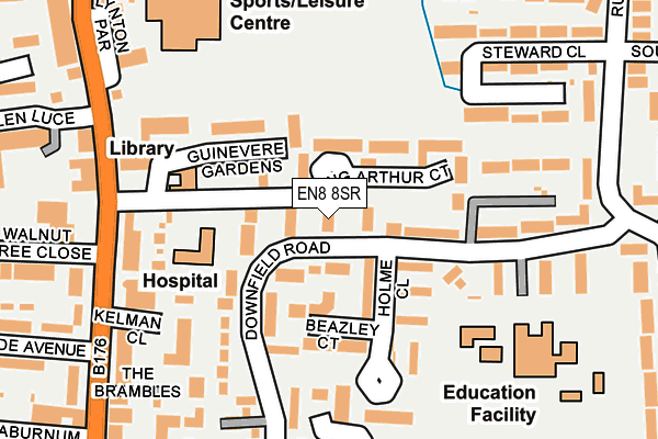 EN8 8SR map - OS OpenMap – Local (Ordnance Survey)