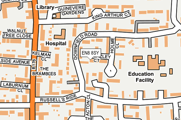 EN8 8SY map - OS OpenMap – Local (Ordnance Survey)