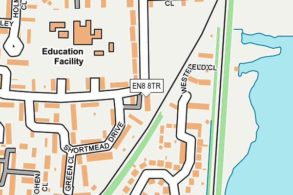 EN8 8TR map - OS OpenMap – Local (Ordnance Survey)