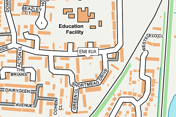 EN8 8UA map - OS OpenMap – Local (Ordnance Survey)
