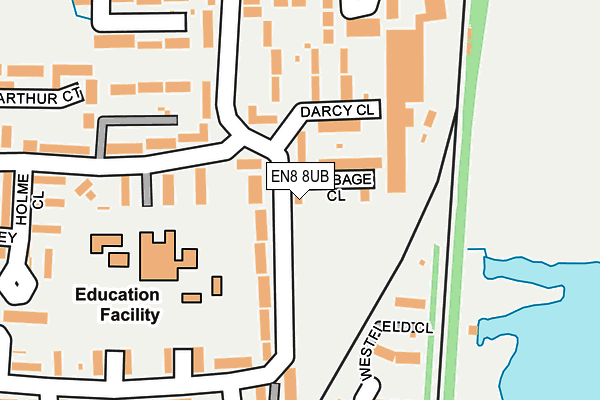 EN8 8UB map - OS OpenMap – Local (Ordnance Survey)