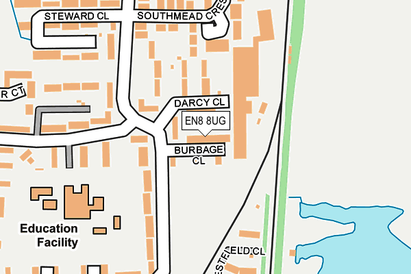 EN8 8UG map - OS OpenMap – Local (Ordnance Survey)