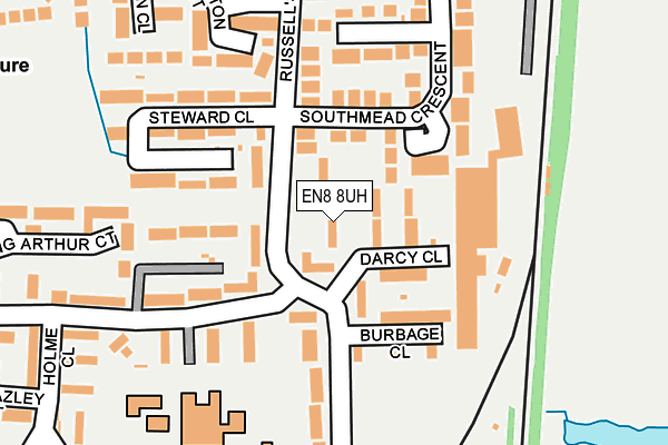 EN8 8UH map - OS OpenMap – Local (Ordnance Survey)