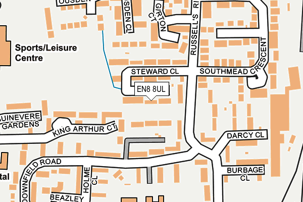 EN8 8UL map - OS OpenMap – Local (Ordnance Survey)